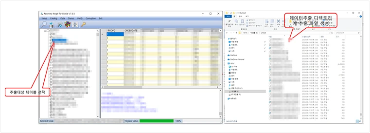 復旧対象テーブルデータ抽出および sqlldr コントロールファイル生成画面